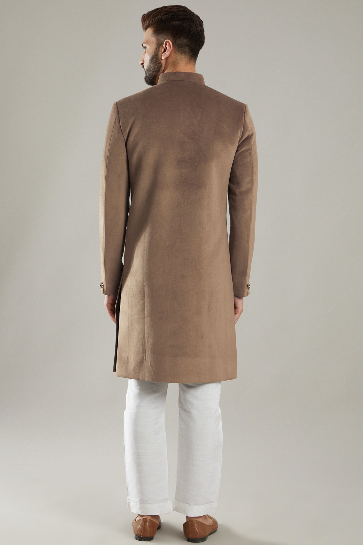 Bronze Velvet Sherwani - kasbahmen