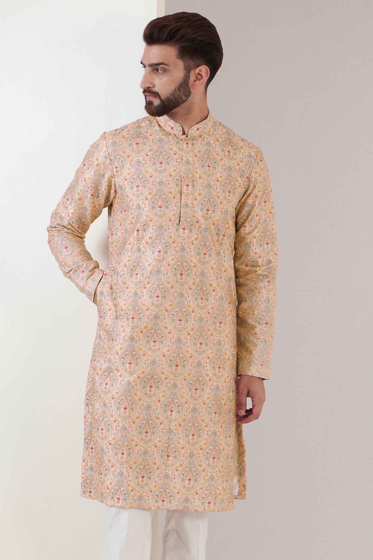 Pink Chikankari Kurta - kasbahmen