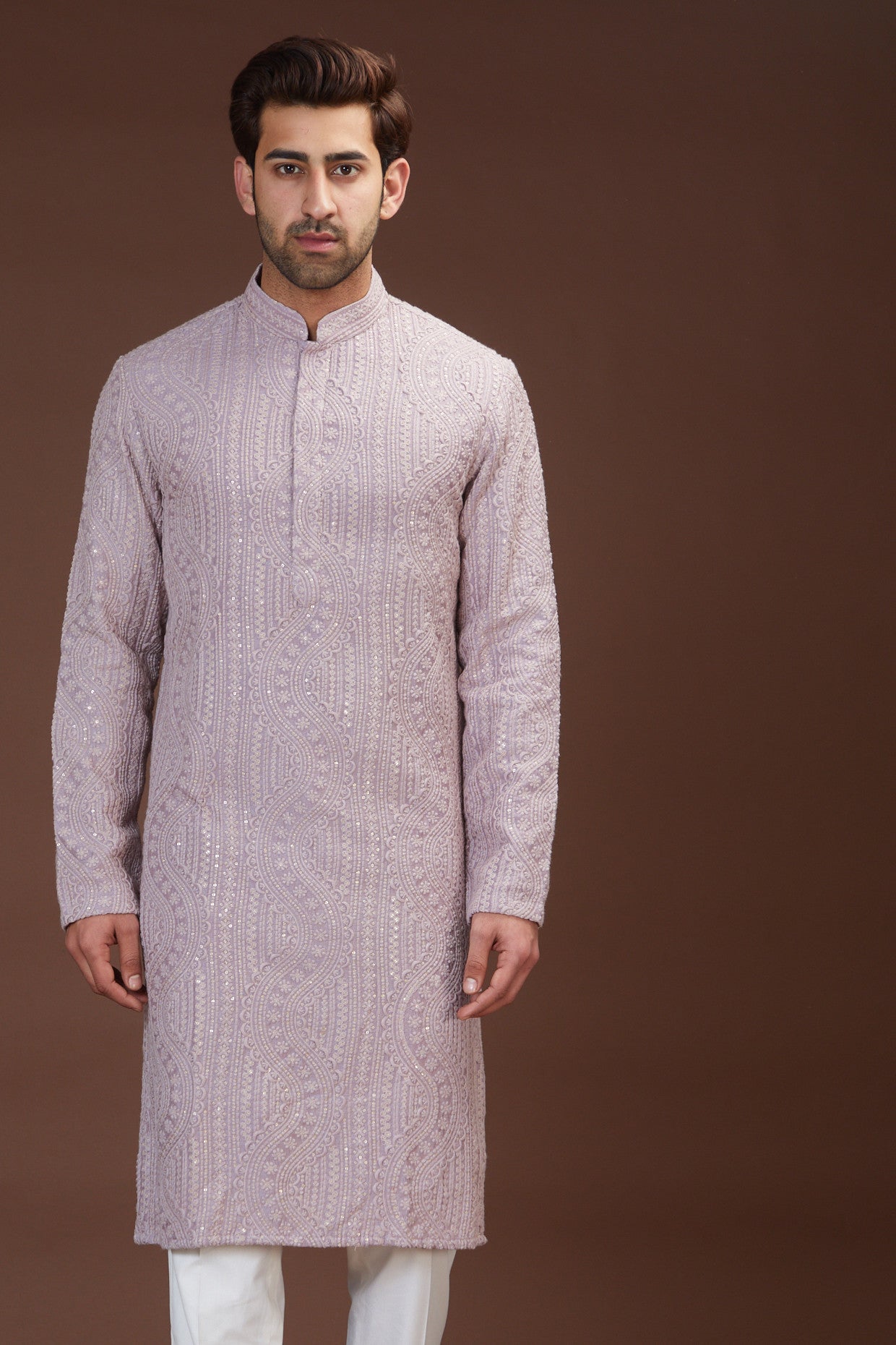 Lavender embrodried kurta - kasbahmen