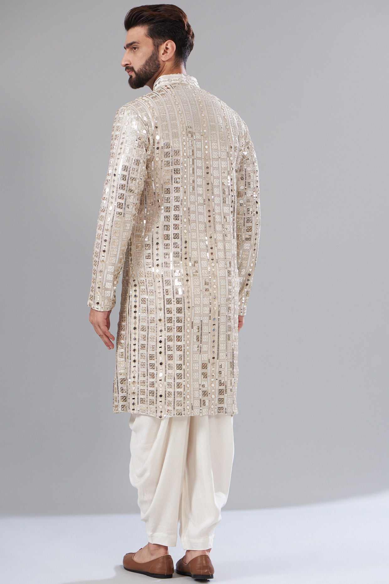 Gold Mirrorwork Kurta - kasbahmen