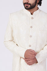 White Embroidered Sherwani - kasbahmen