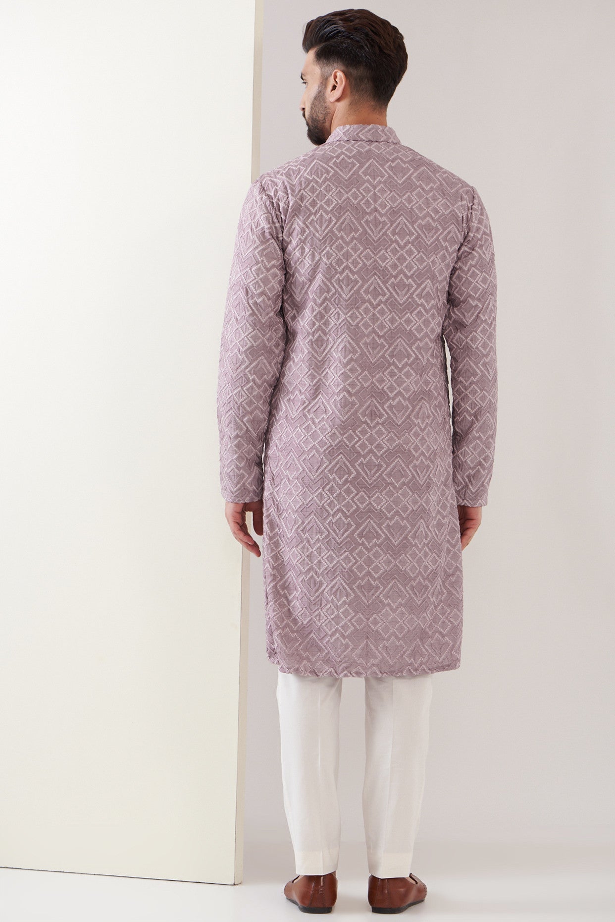 Lilac sequenced kurta - kasbahmen