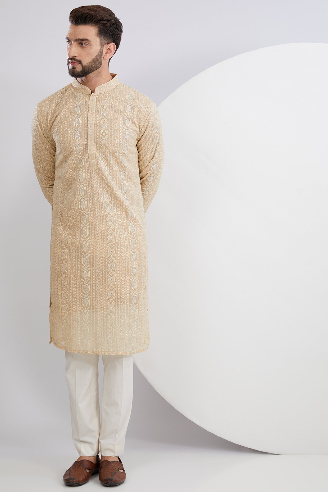 Golden Thread/Aariwork Kurta - kasbahmen