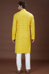 Yellow embrodried kurta - kasbahmen