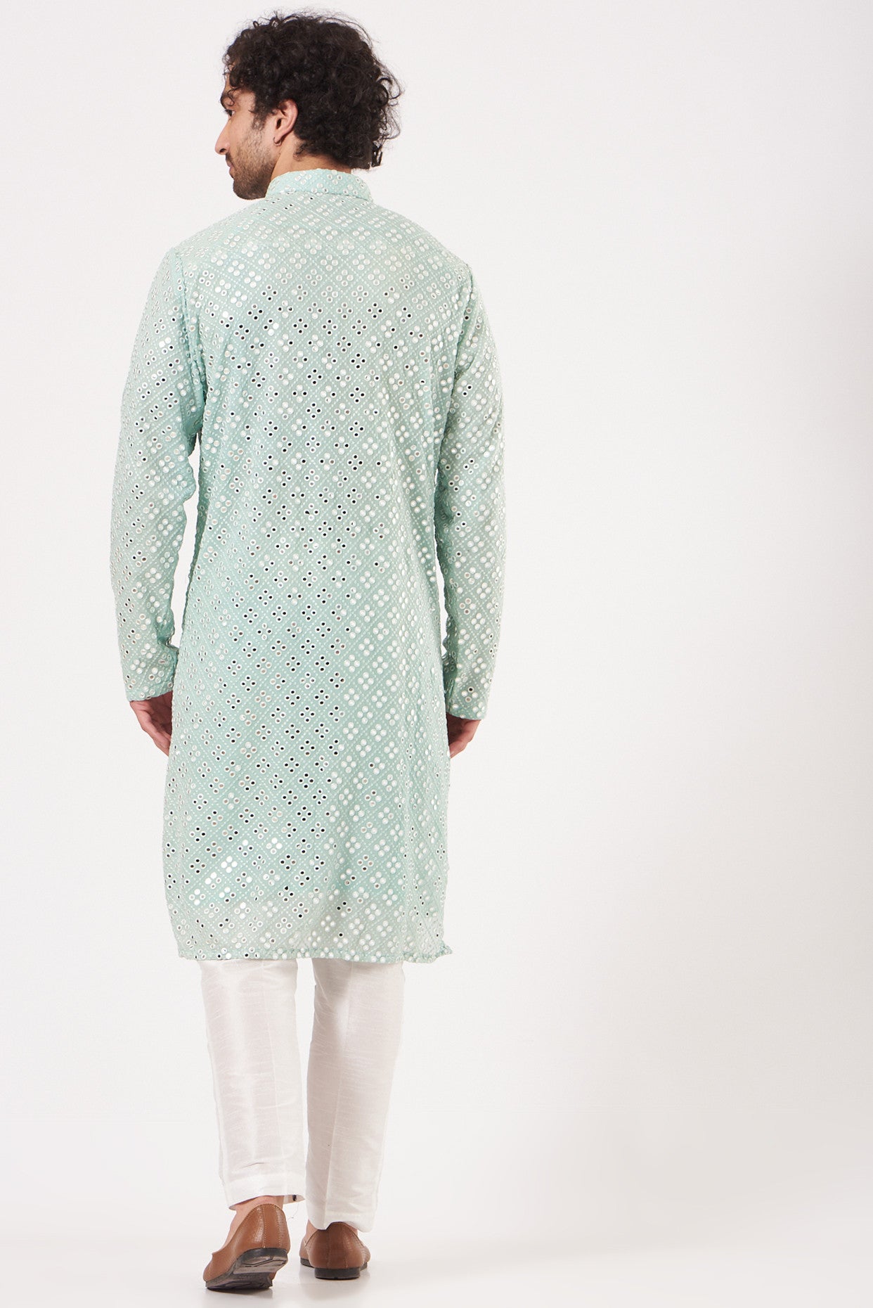 Mint Georgette Kurta - kasbahmen