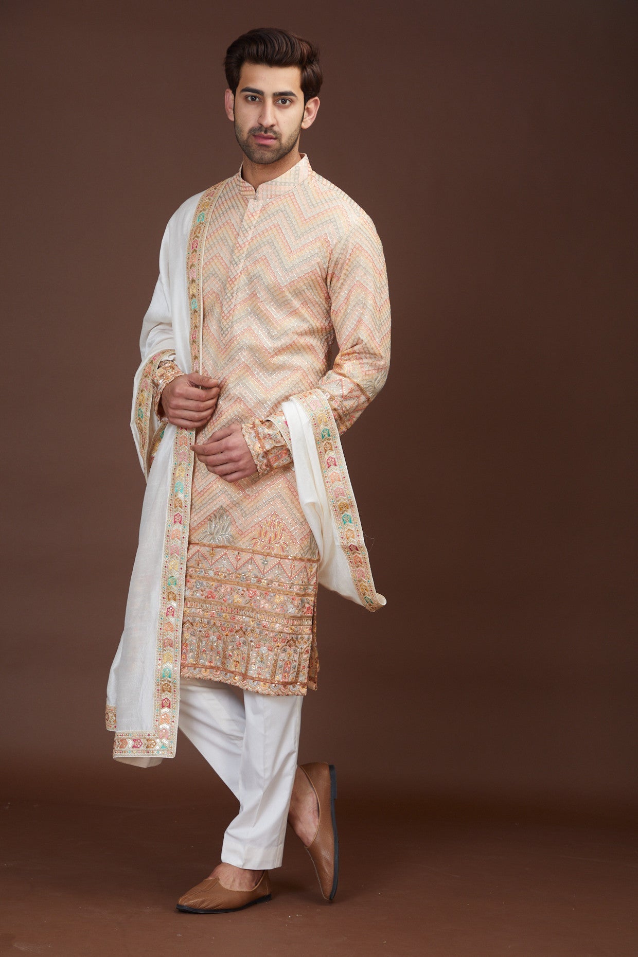 Formal multi embrodried kurta - kasbahmen