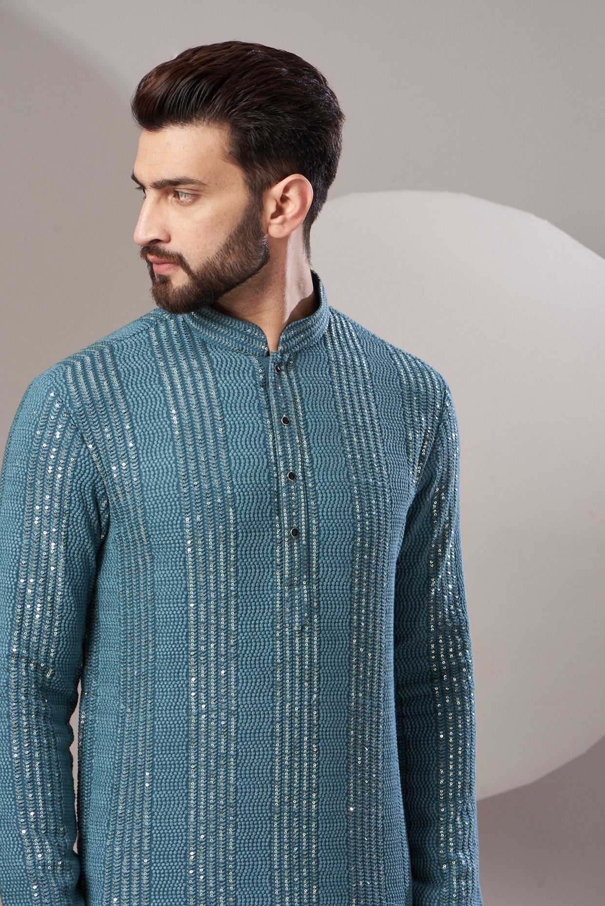 Formal embrodried sequenced kurta - kasbahmen