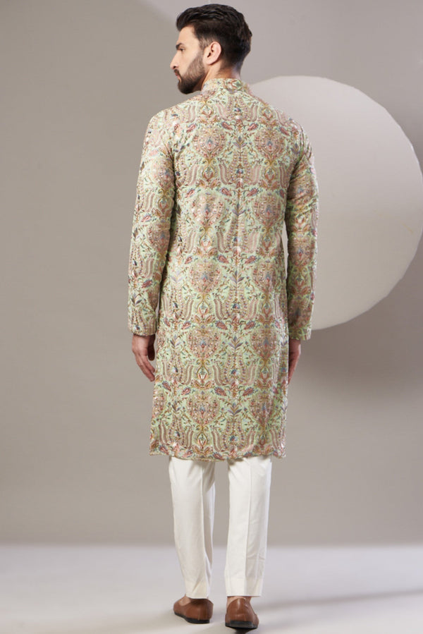 Multi embrobrodried chikankari kurta - kasbahmen