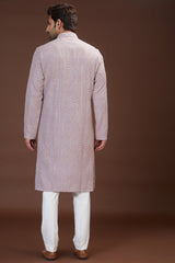 Lavender embrodried kurta - kasbahmen