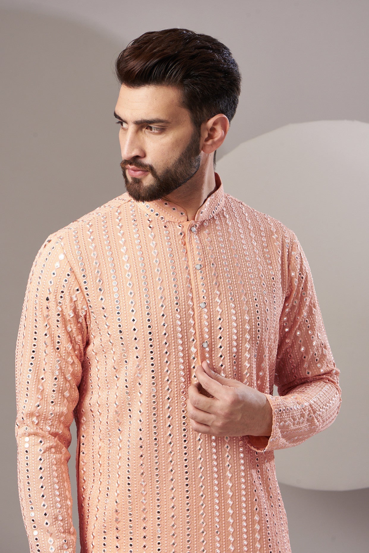 Formal mirror work kurta - kasbahmen