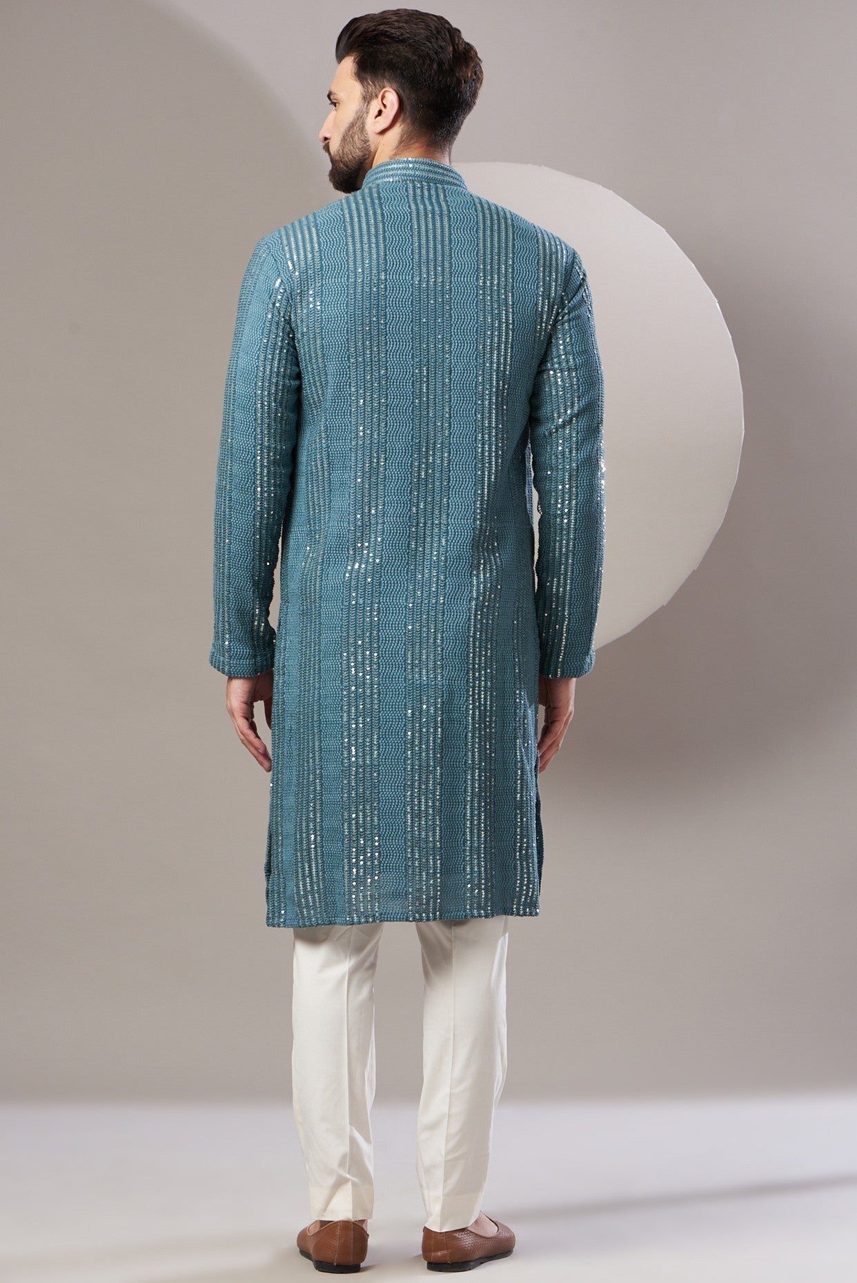 Formal embrodried sequenced kurta - kasbahmen