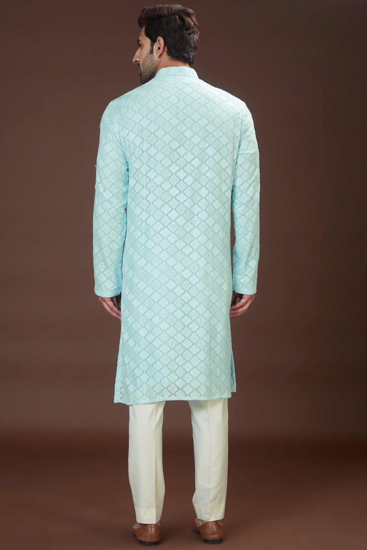 Pastel chikankari kurta - kasbahmen