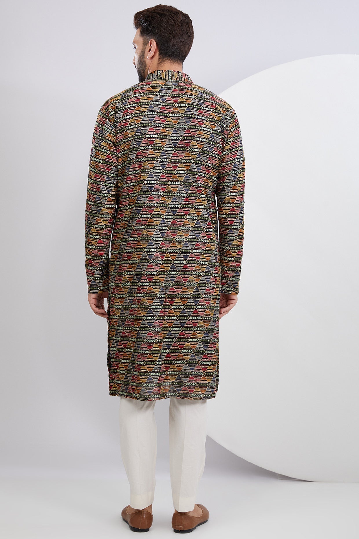 Multi Embroidered Kurta - kasbahmen