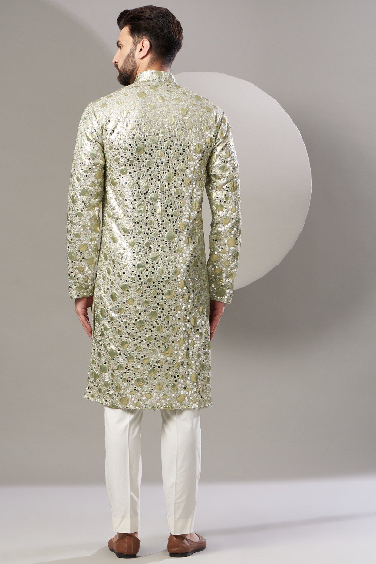 formal royal embrodried sequenced kurta - kasbahmen