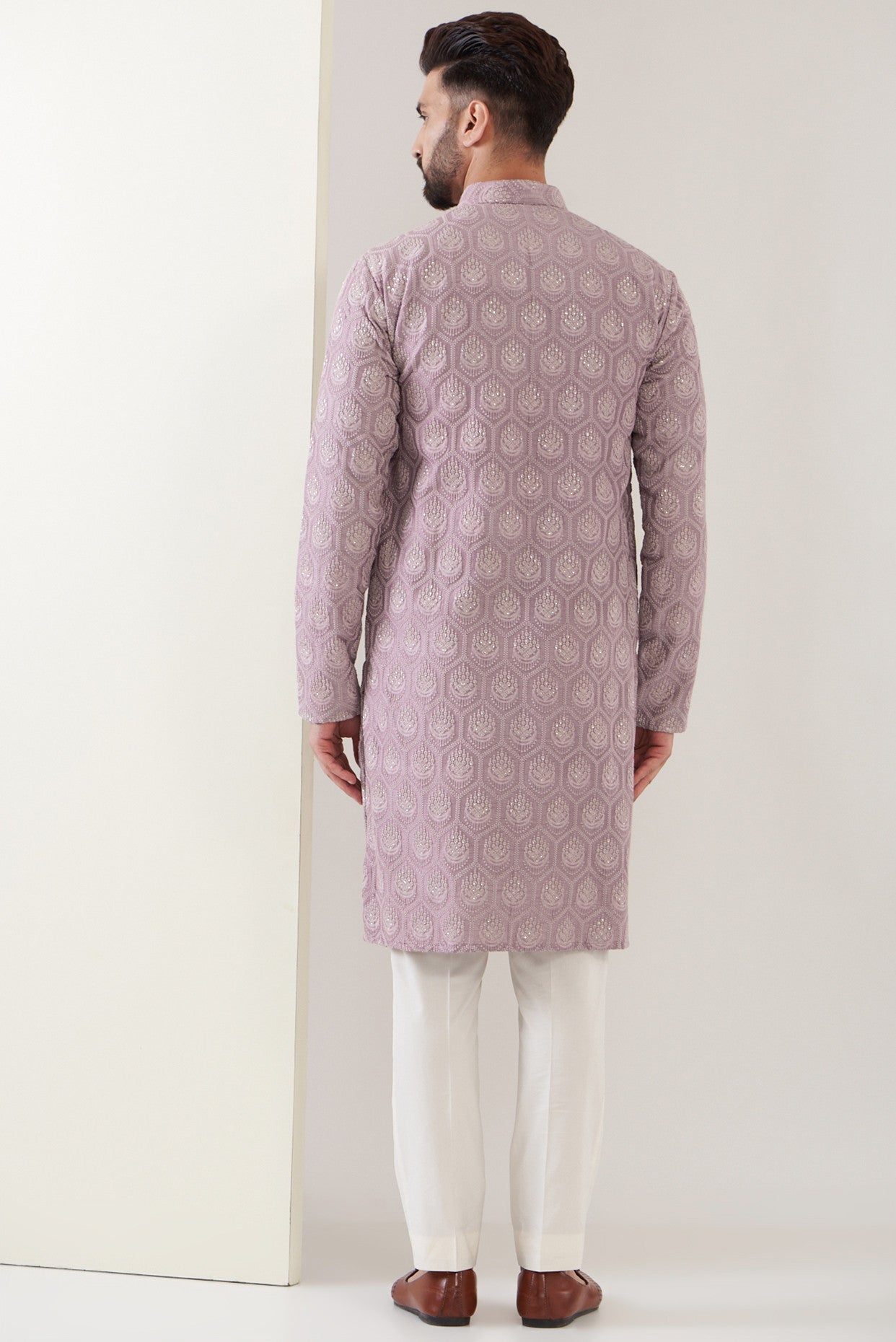 Lilac embrodried kurta - kasbahmen