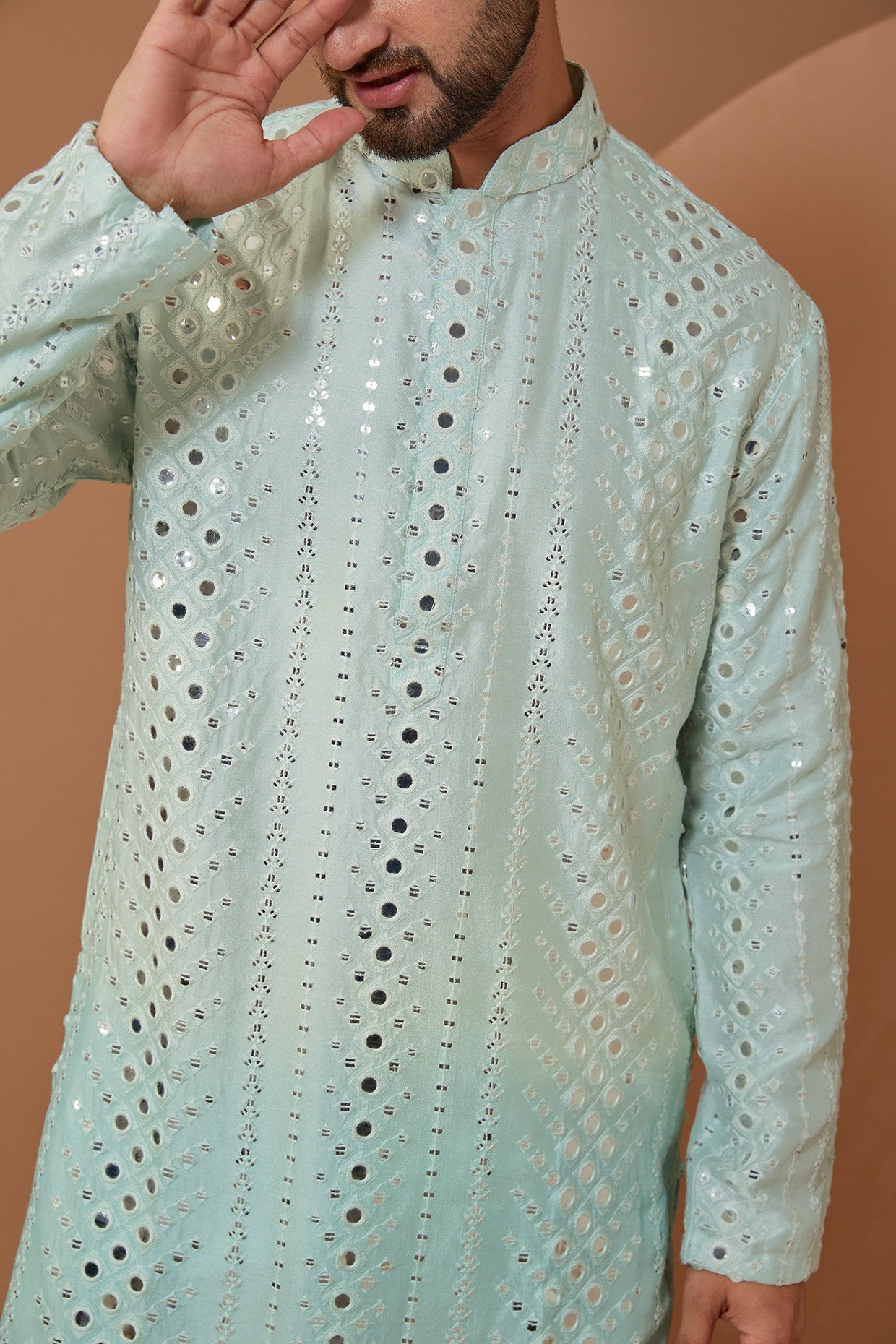 Ombre Mirror work Kurta - kasbahmen