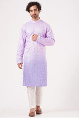 Lavender Ombre Georgette Kurta