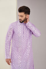 Signature Lilac Mirrorwork Kurta