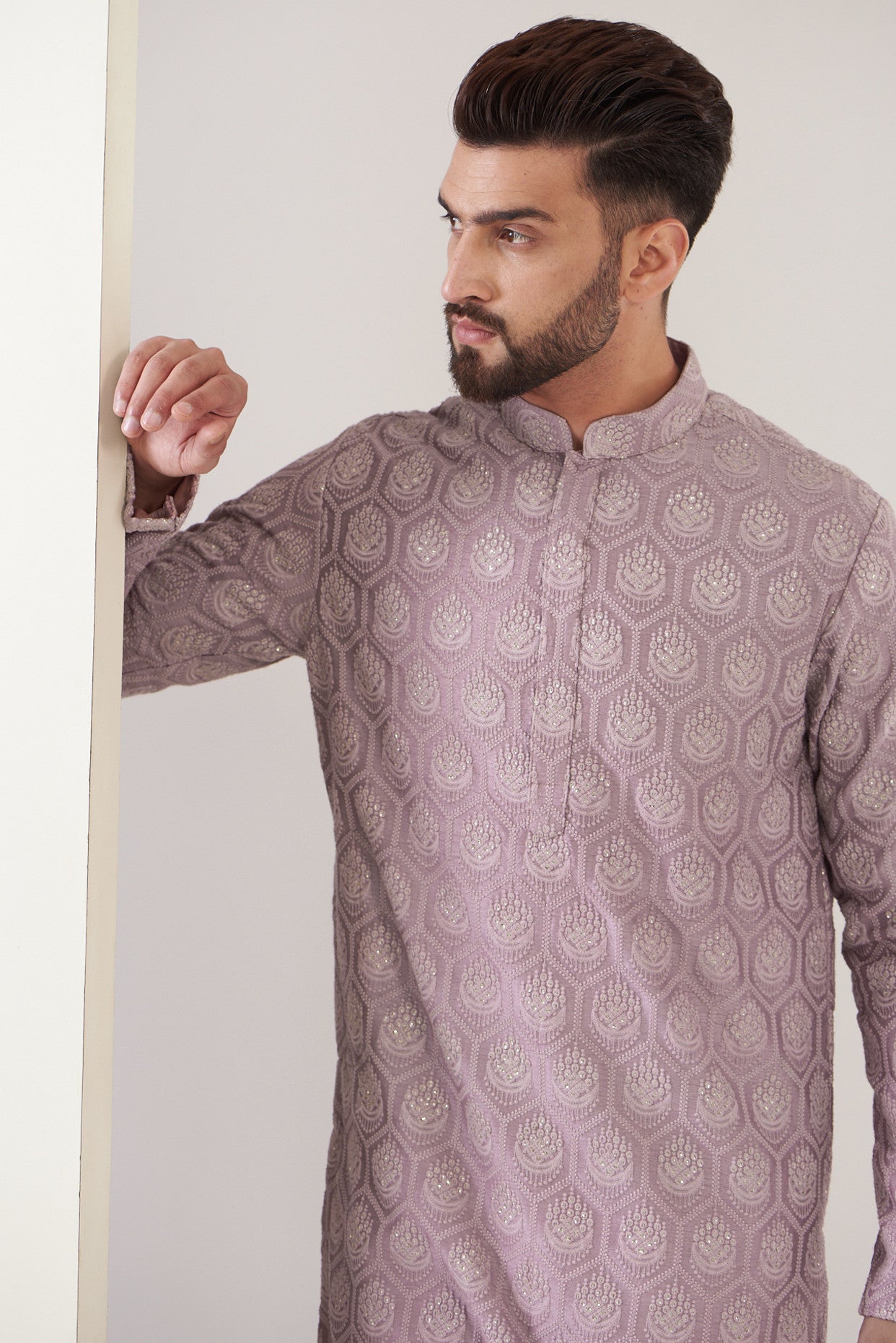 Lilac embrodried kurta - kasbahmen