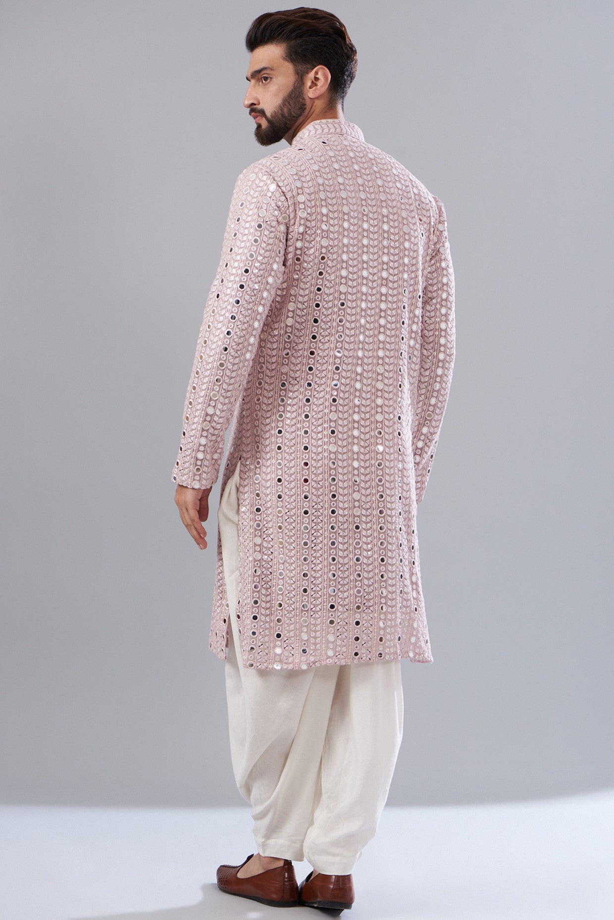 Lilac mirror work kurta - kasbahmen