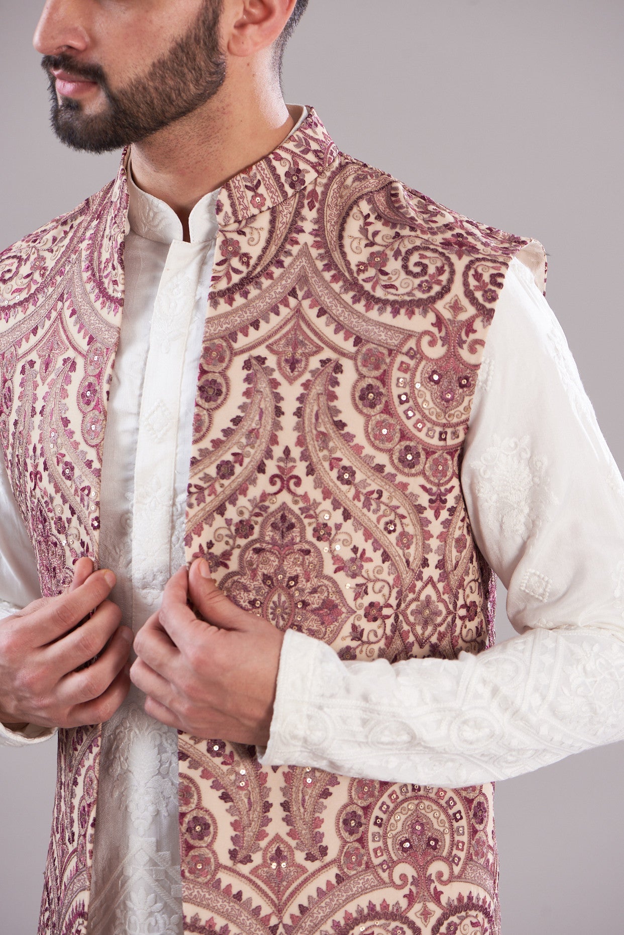 Royal jamawar open shrug - kasbahmen