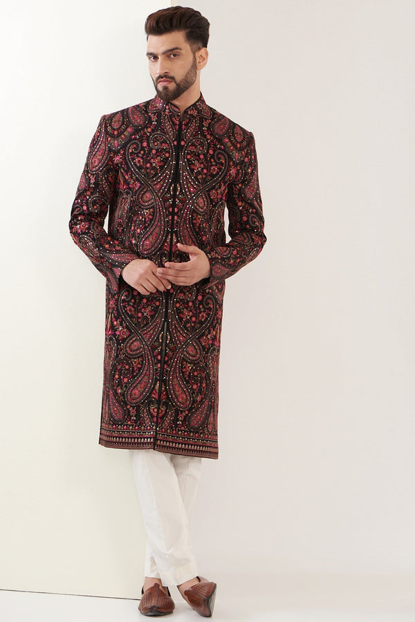 Kashimiri embroidred sherwani - kasbahmen