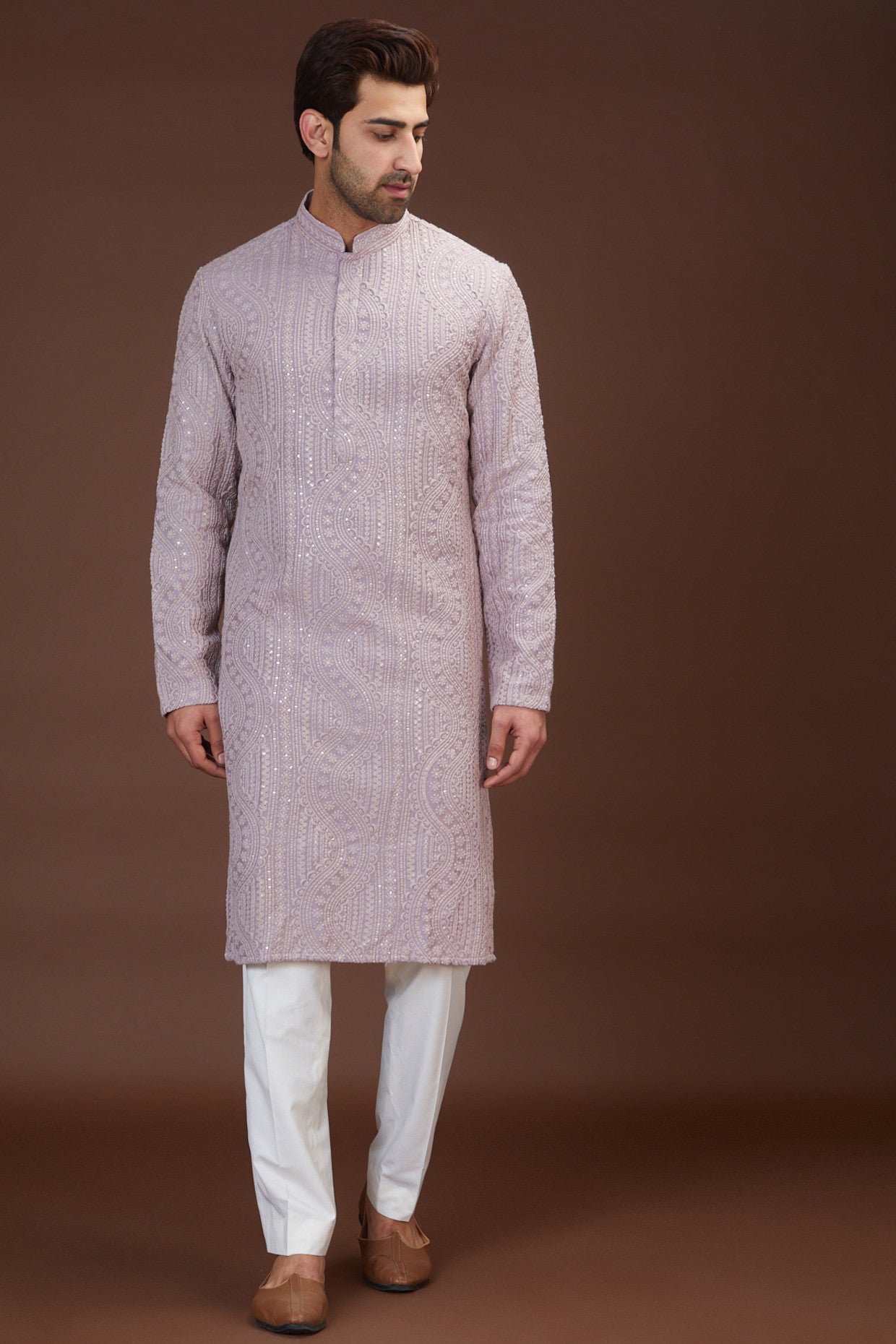 Lavender embrodried kurta - kasbahmen