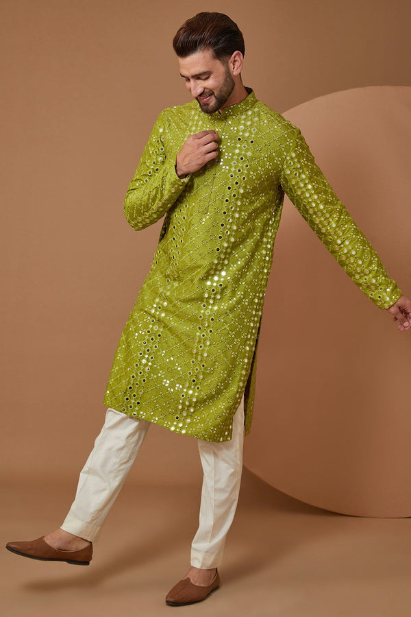 Mehndi Green Kurta - kasbahmen