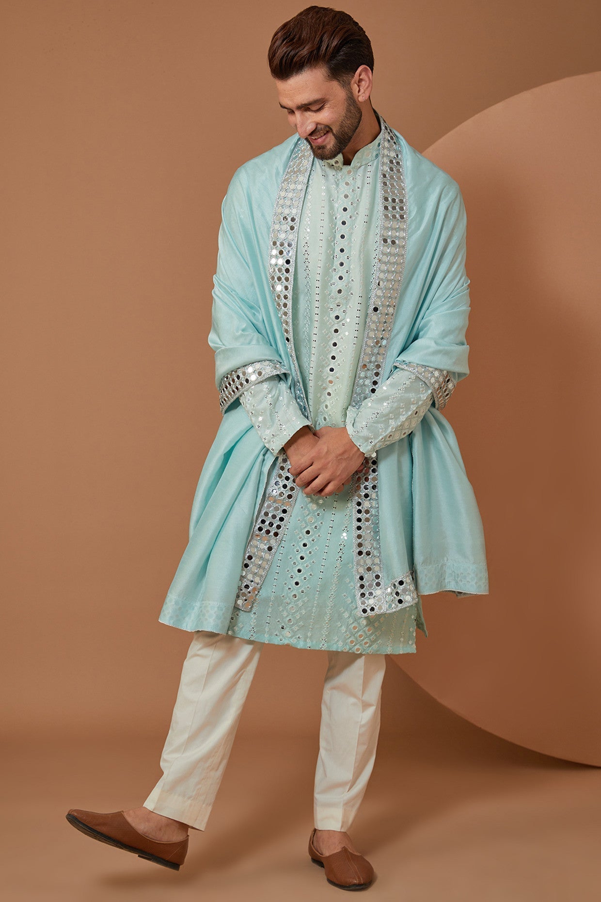 Ombre Mirror work Kurta - kasbahmen