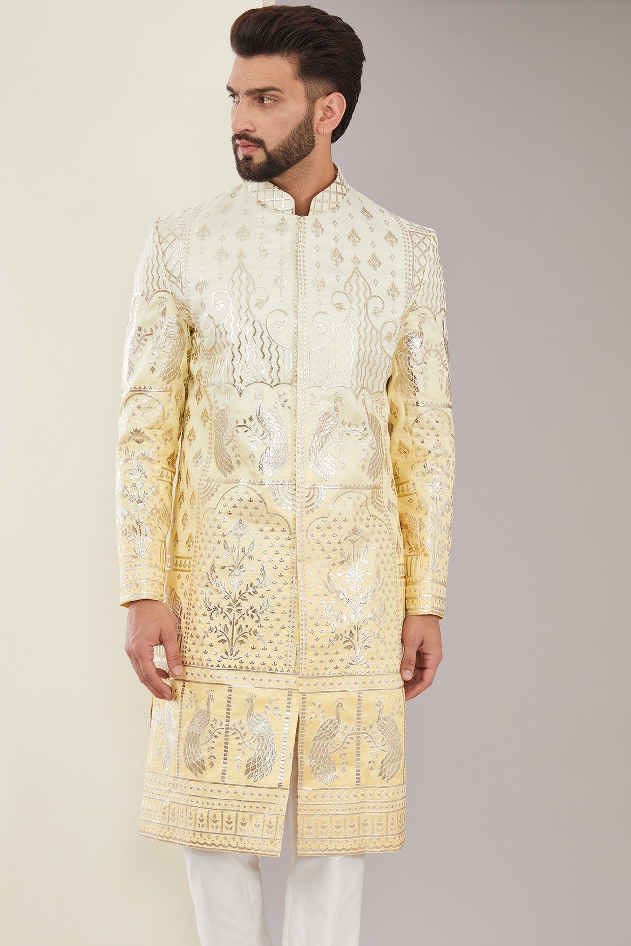 Yellow Ombre Sherwani - kasbahmen