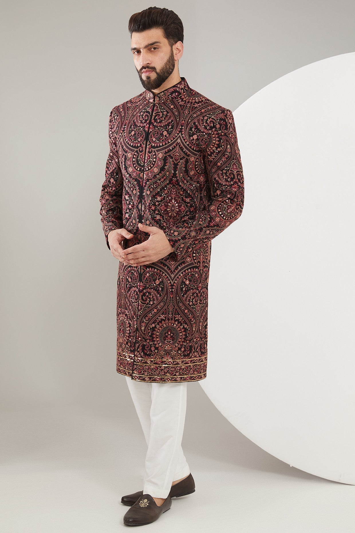 Kashmiri Thread-work Sherwani - kasbahmen