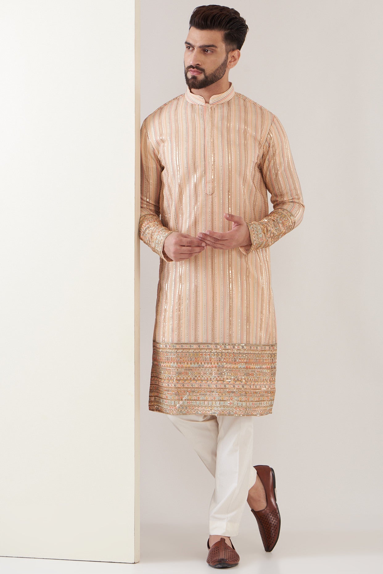 Pink embrodried kurta - kasbahmen