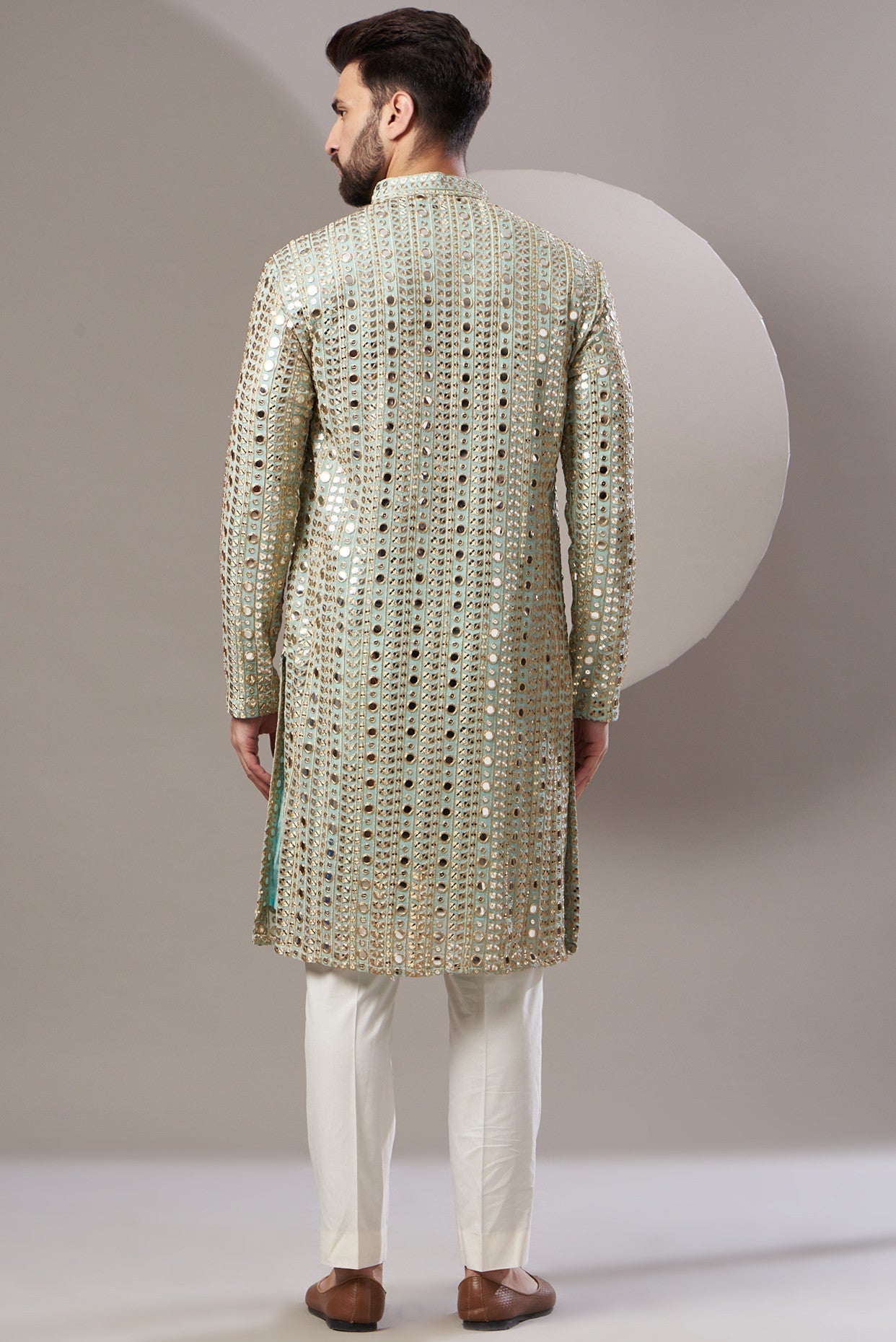 Formal embrodried zari work kurta - kasbahmen