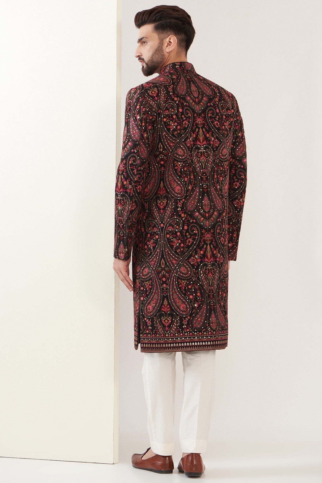 Kashimiri embroidred sherwani - kasbahmen