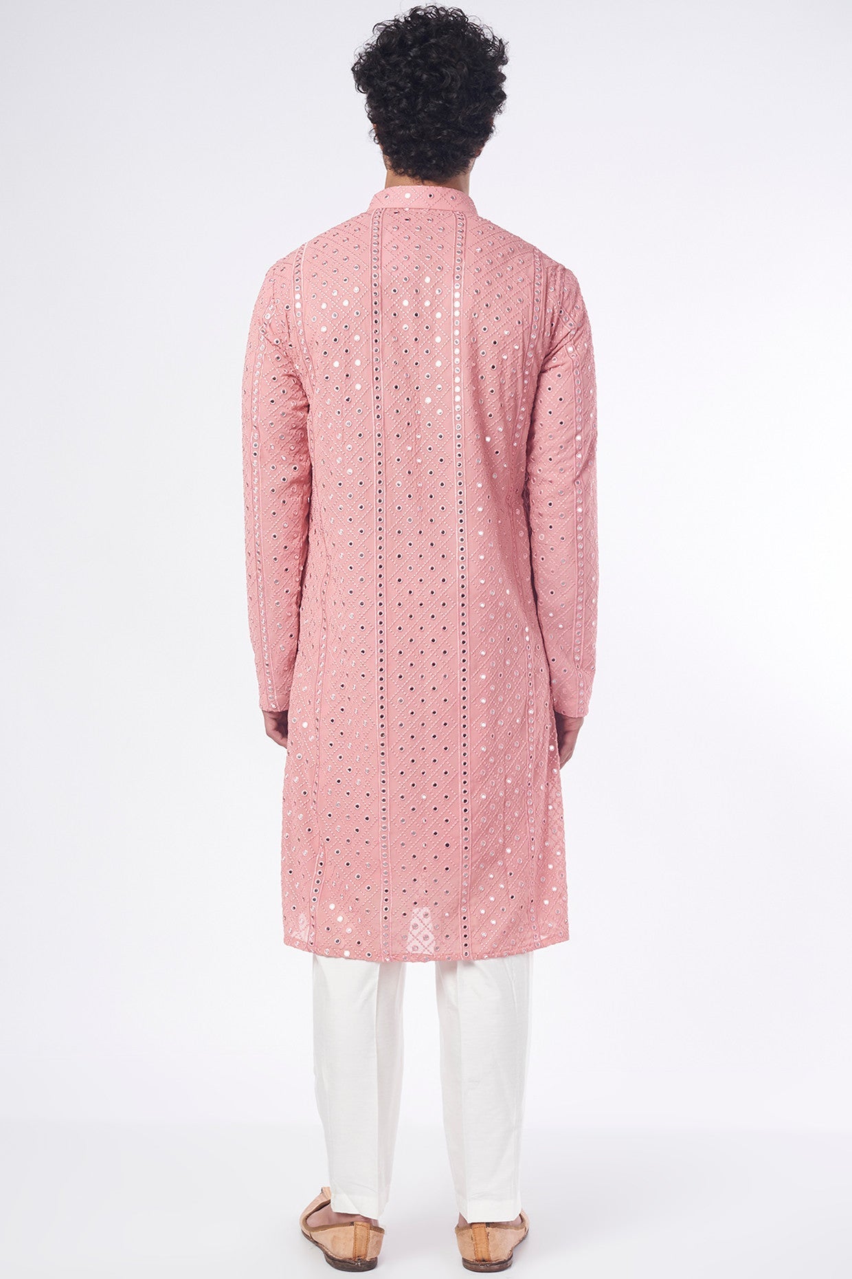 Pink Embroidered Kurta - kasbahmen