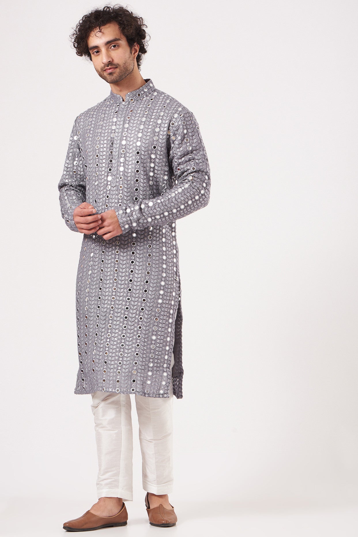 Grey Georgette Kurta - kasbahmen