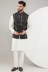 Black Mirror-work short Nehru Jacket - kasbahmen