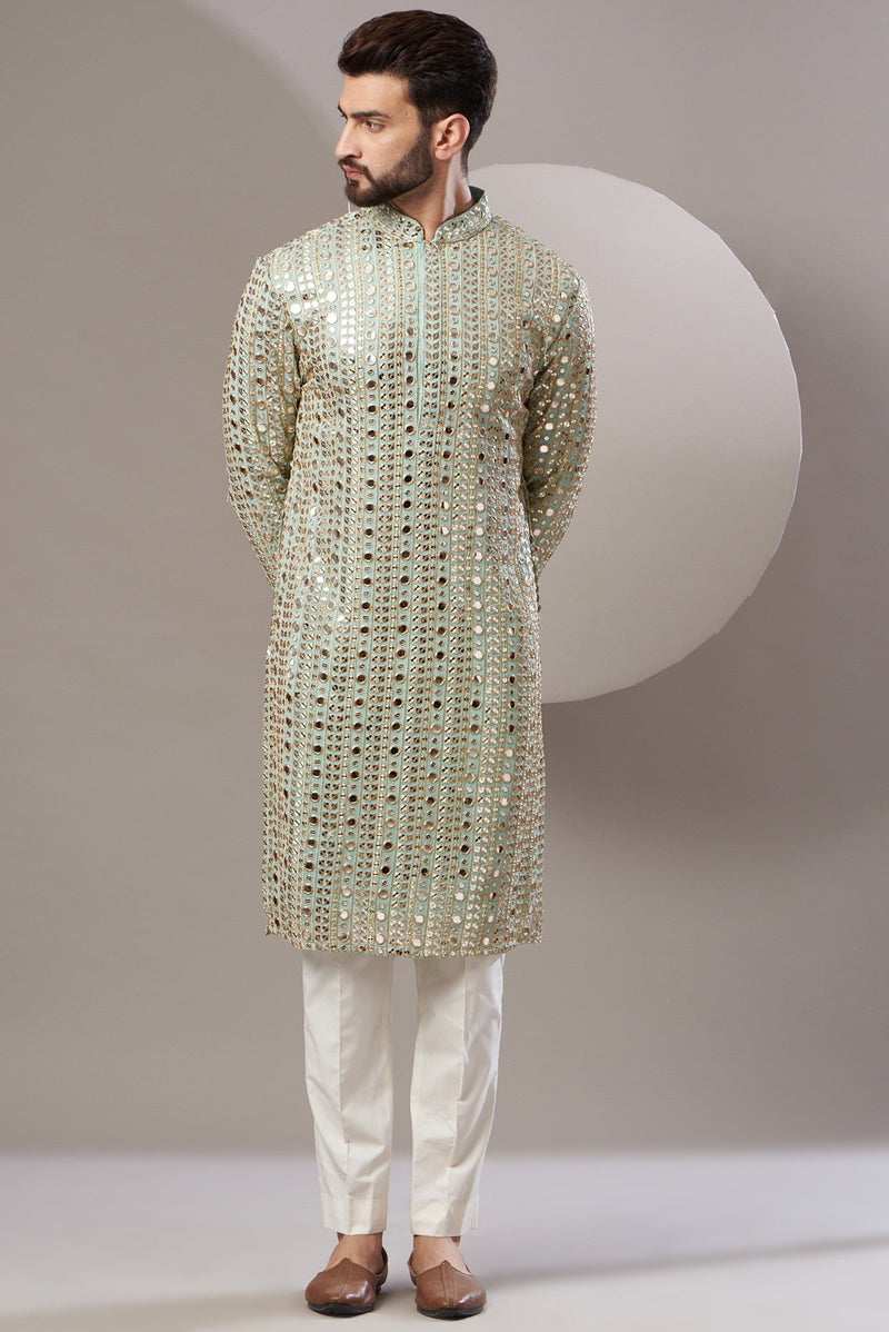 Formal embrodried zari work kurta