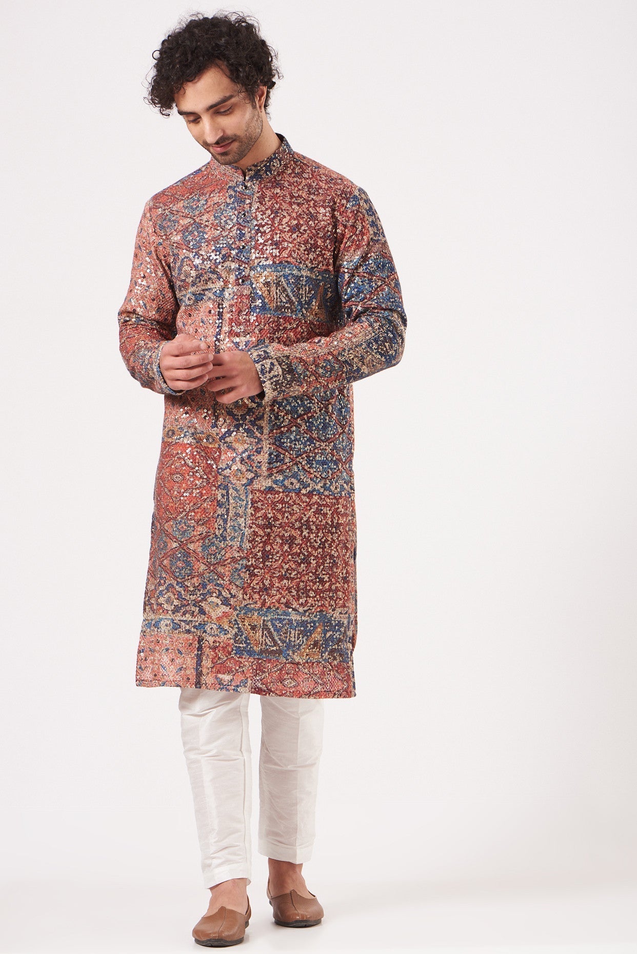 Maroon Embroidered kurta - kasbahmen