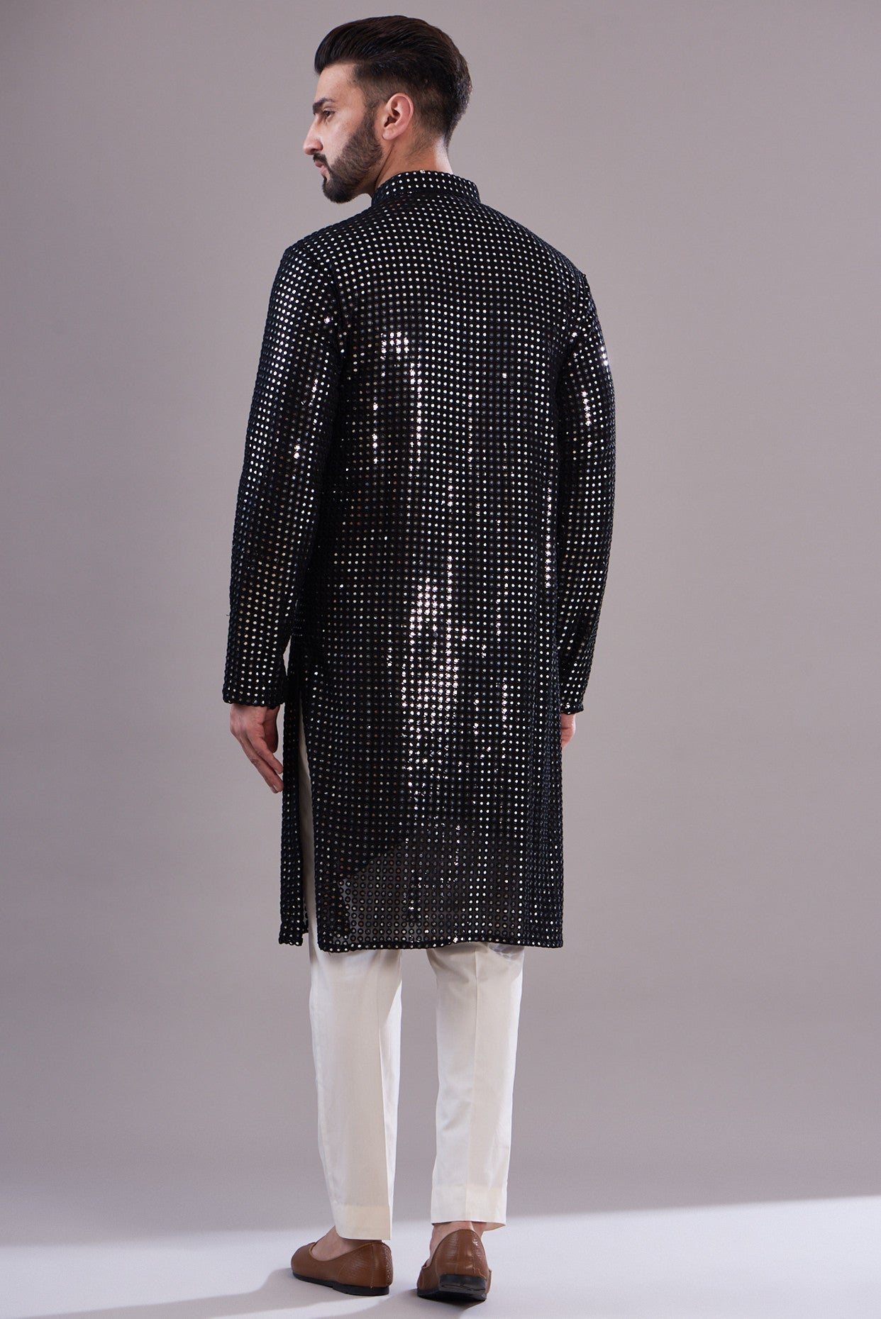 Signature mirror work kurta - kasbahmen