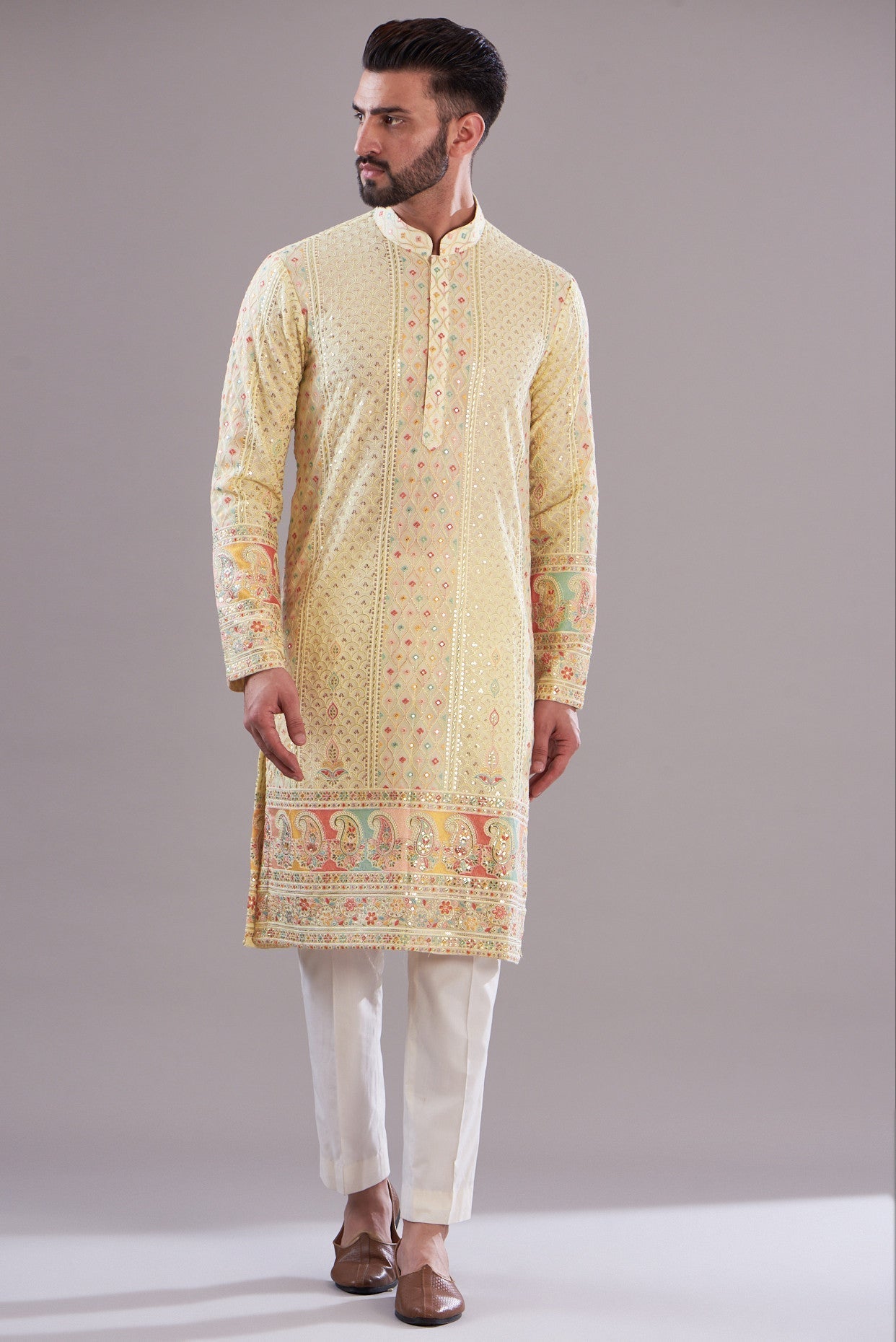 formal threadwork kurta - kasbahmen