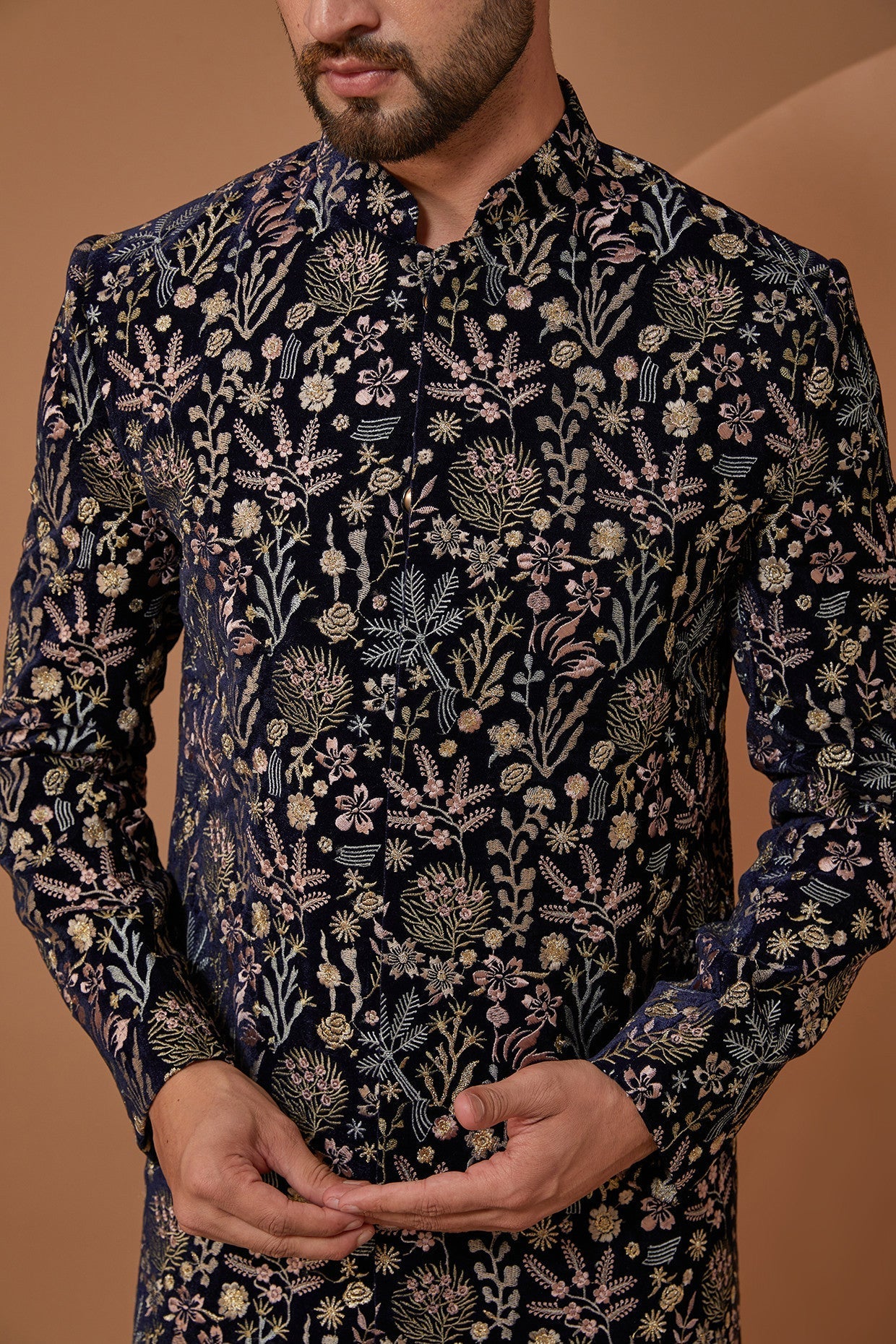 Floral Embroidered Sherwani - kasbahmen