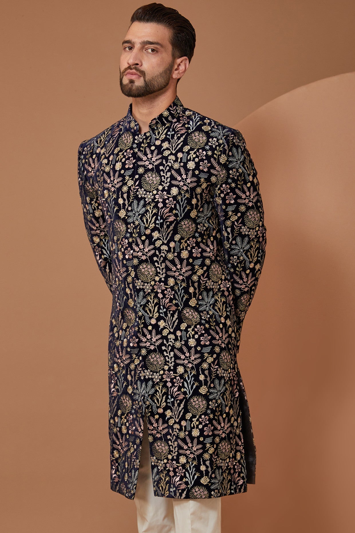 Floral Embroidered Sherwani - kasbahmen