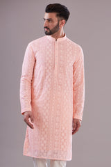 Pastel powder pink kurta - kasbahmen