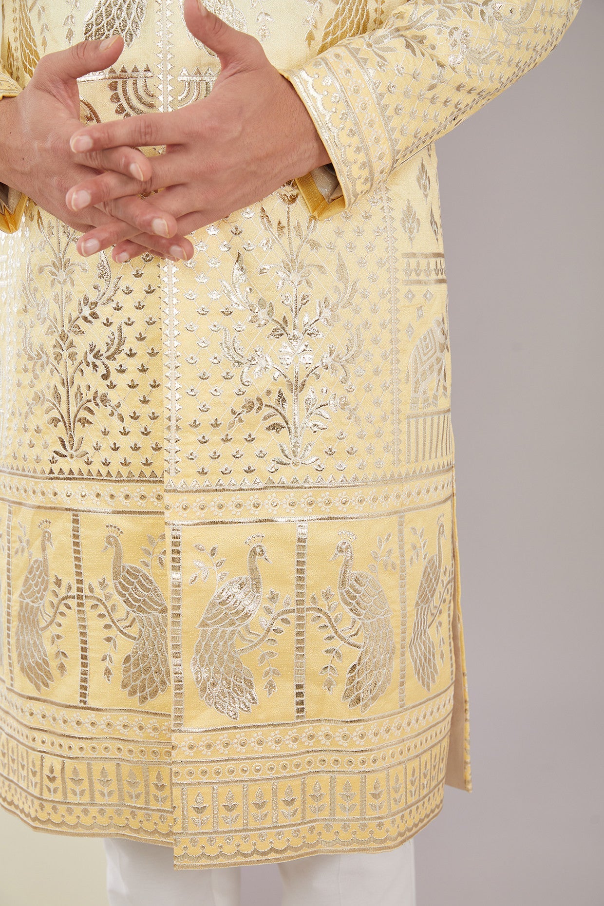 Yellow Ombre Sherwani - kasbahmen