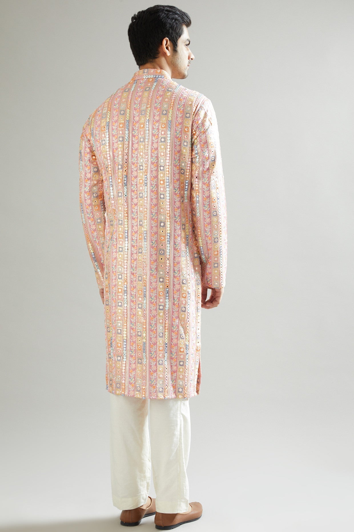 Rouge Pink Embroidered Kurta - kasbahmen