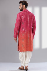 signature ombre mirror work kurta