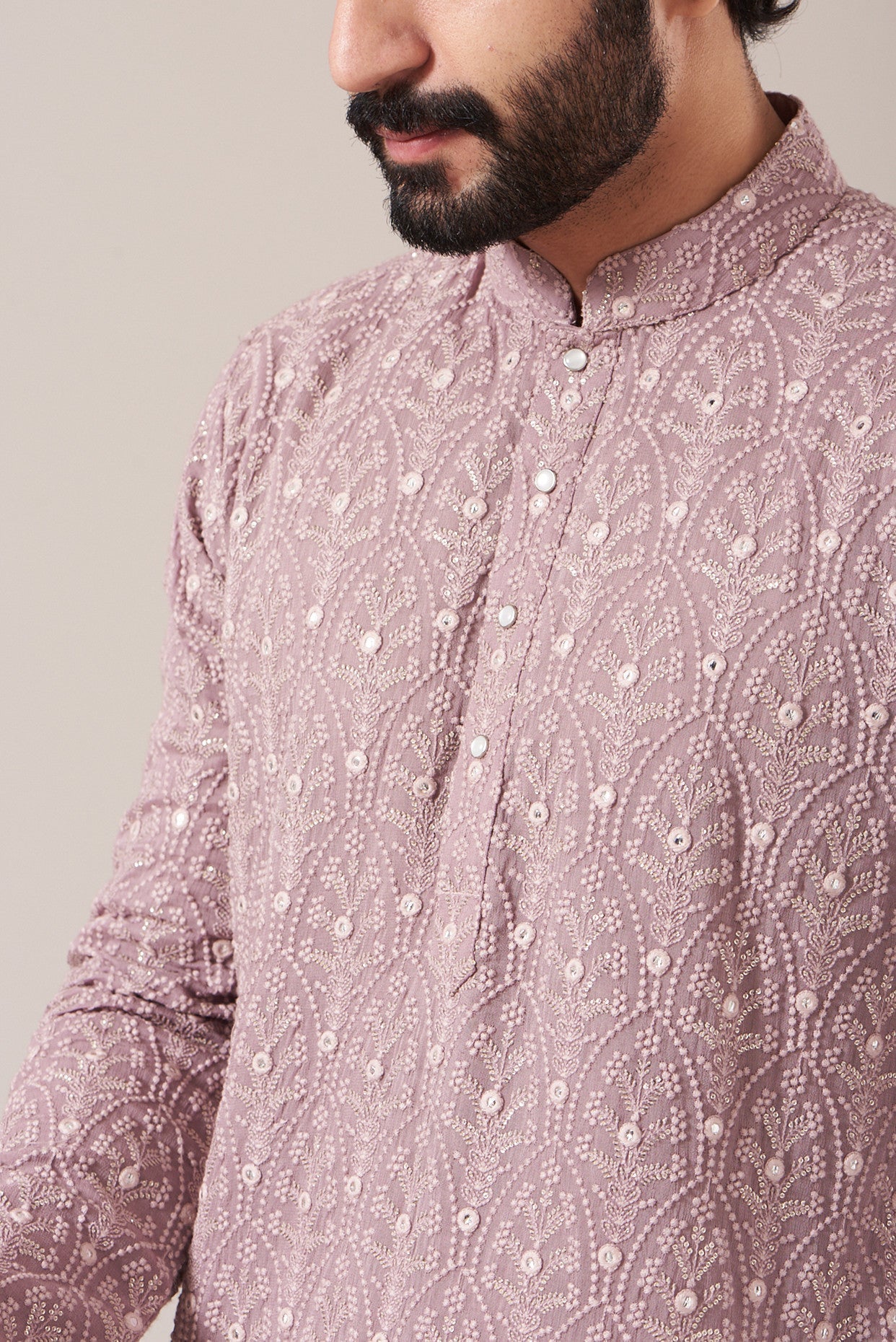 Lavander Chikankari Kurta - kasbahmen