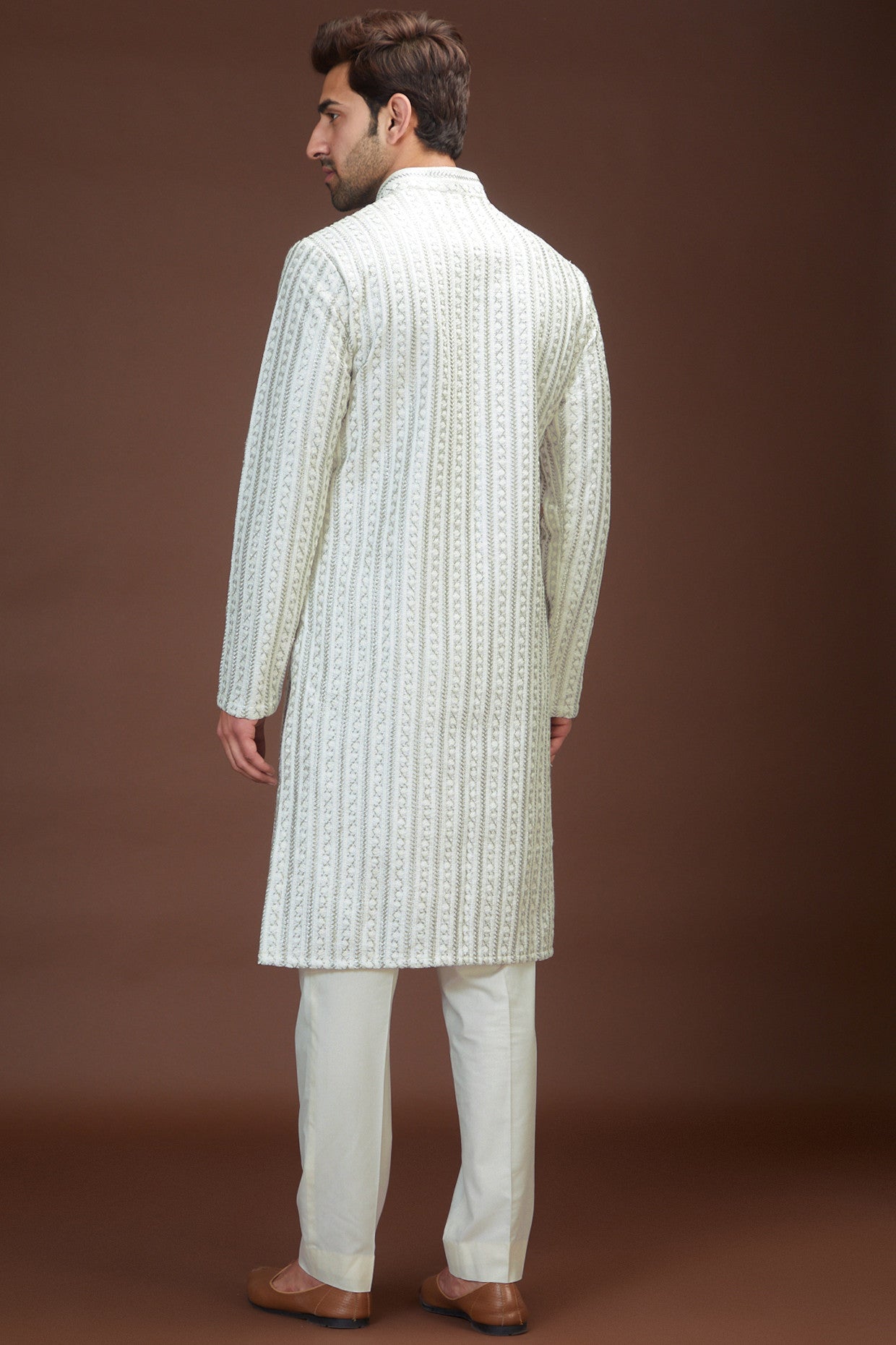 Ivory embrodried kurta - kasbahmen