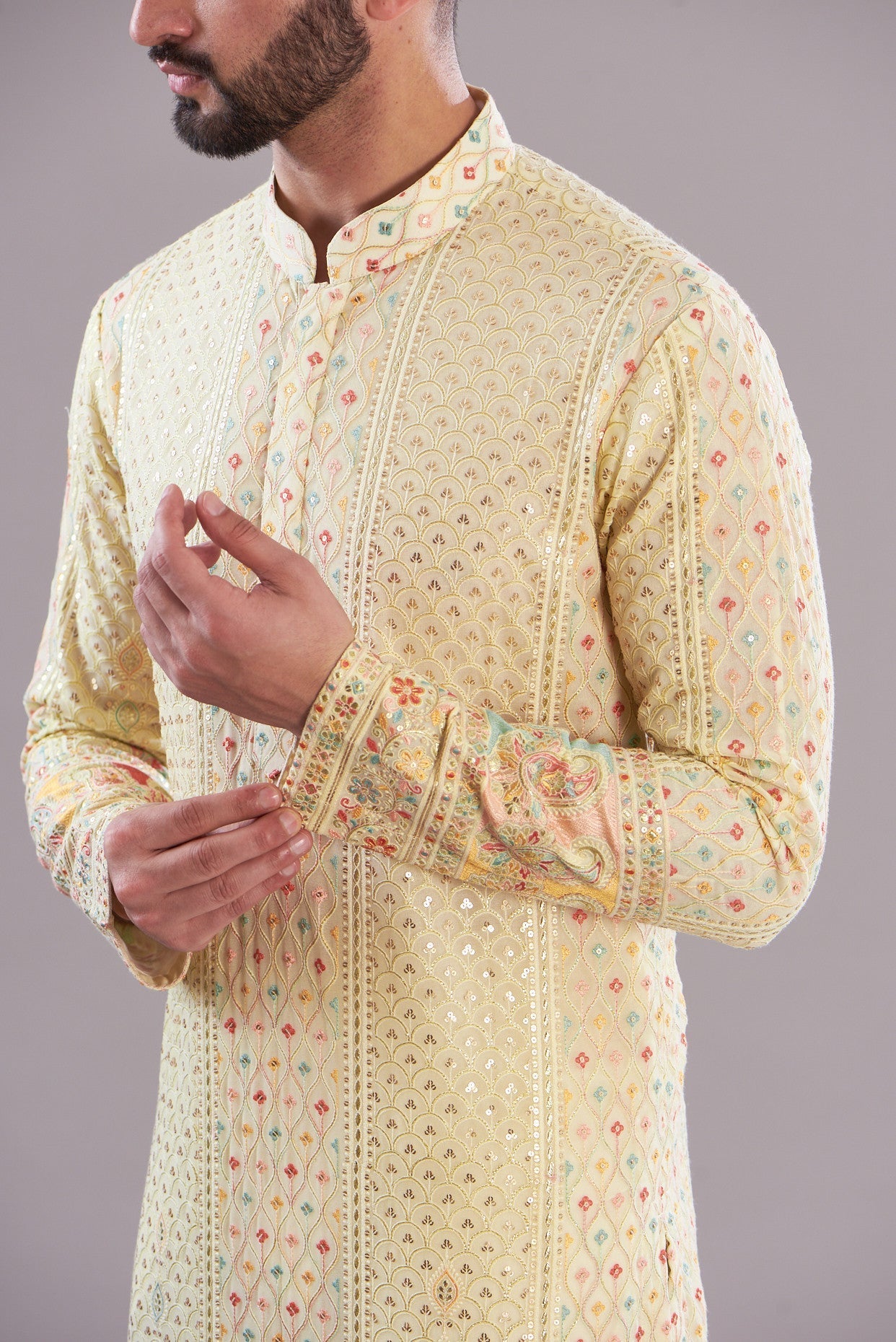 formal threadwork kurta - kasbahmen